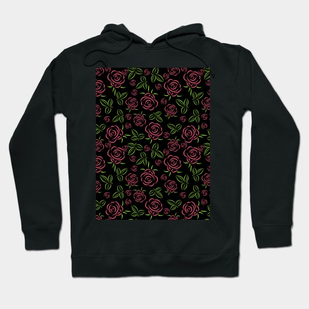 Roses pattern Hoodie by Julia_Faranchuk